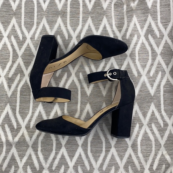 Unisa Shoes - Unisa Chunky Heel Ankle Strap Pumps Silver hardware